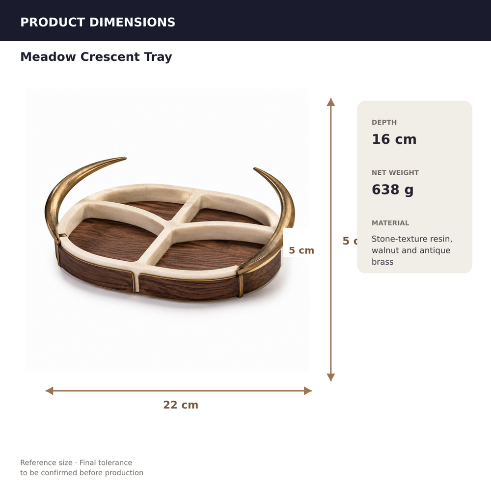 Meadow Crescent Tray