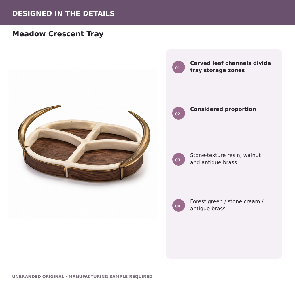 Meadow Crescent Tray