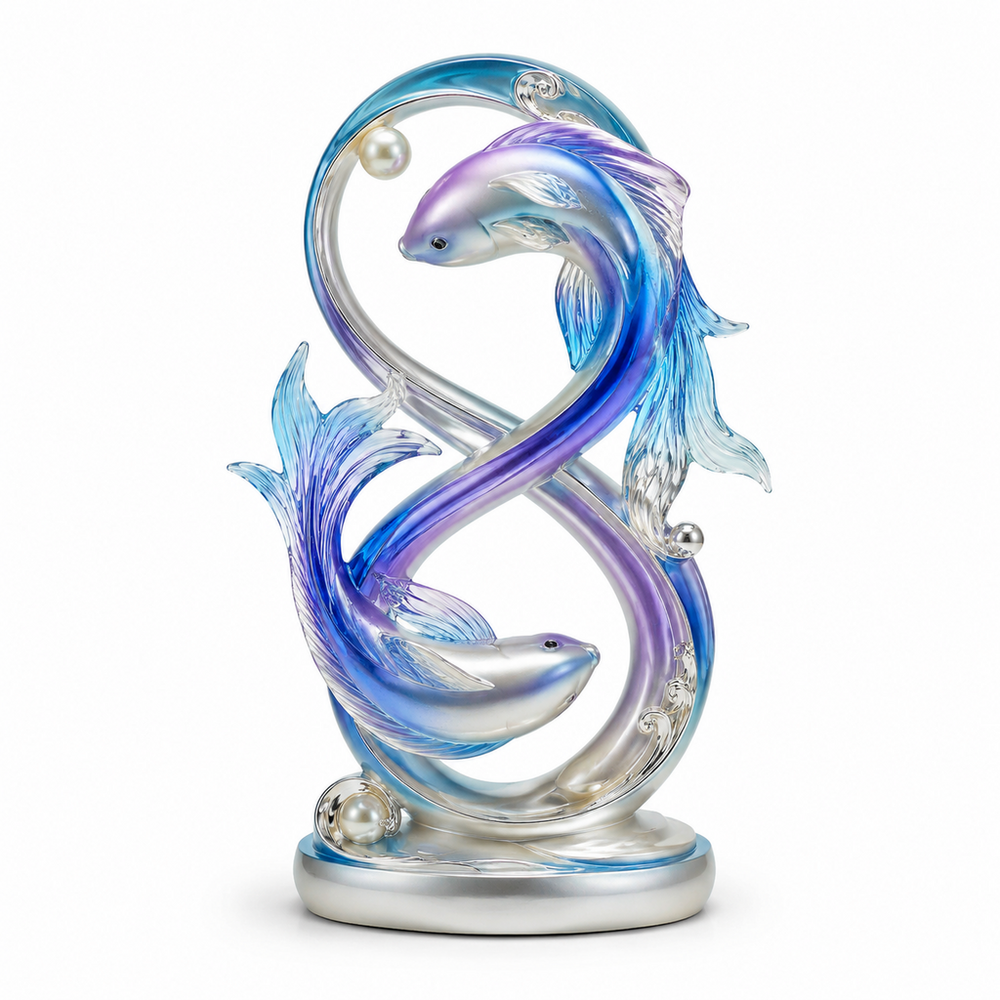 Twin Dream Fish Sculpture