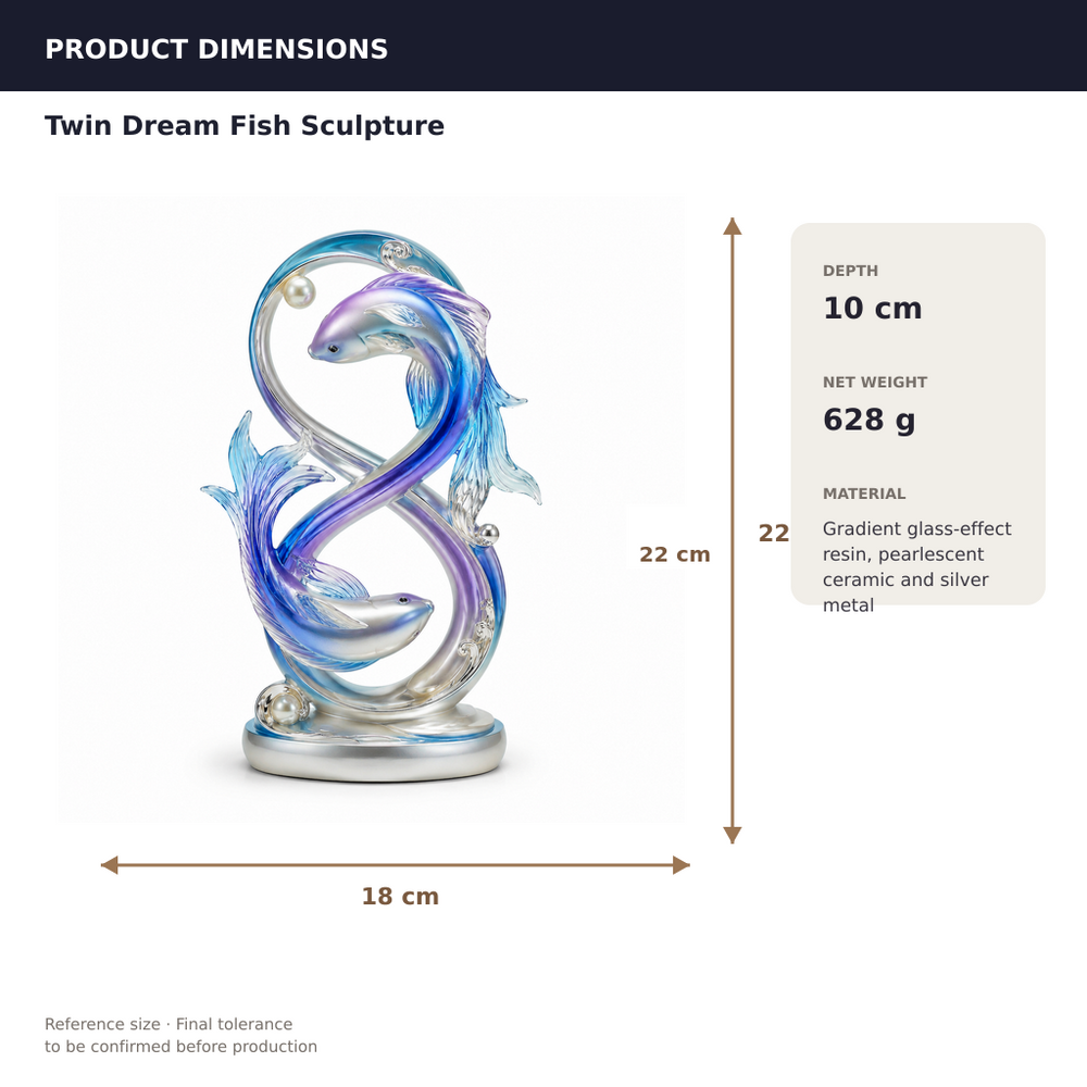 Twin Dream Fish Sculpture